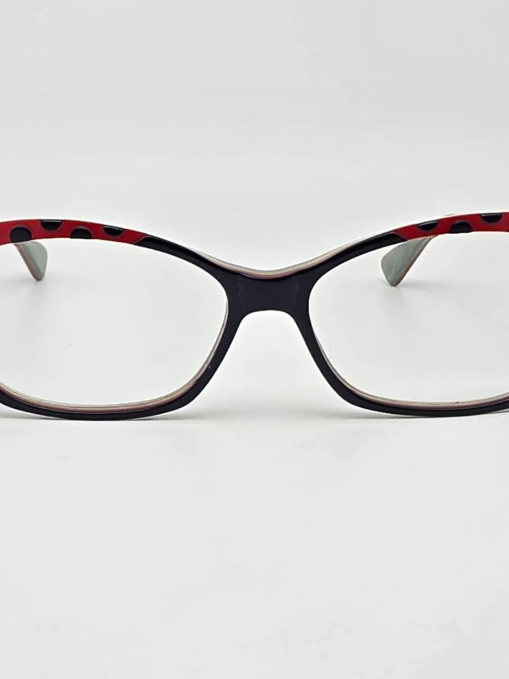 Jean Lafont Paris Tarentelle 3043 Blue Red Cat Eye Eyeglasses Frame w/ Case 53mm